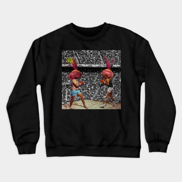 Beet Boxing Crewneck Sweatshirt by collagebymarianne (Marianne Strickler)